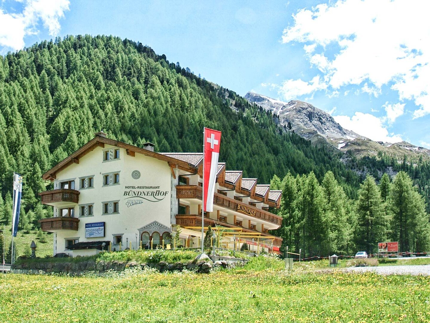 3 Sterne Hotel Bündnerhof in Samnaun Dorf Schweiz